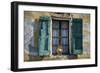 Typical French Window, with Turquoise Wooden Shutters and Terracotta Jug-LatitudeStock-Framed Photographic Print