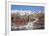 Typical Greek Village Perched on Volcanic Rock with White and Blue Houses and Windmills, Santorini-Roberto Moiola-Framed Photographic Print