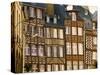 Typical Half Timbered Houses, Old Town, Rennes, Brittany, France, Europe-Guy Thouvenin-Stretched Canvas