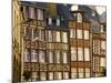 Typical Half Timbered Houses, Old Town, Rennes, Brittany, France, Europe-Guy Thouvenin-Mounted Photographic Print