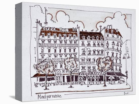 Typical Haussmann architecture along Boulevard Montparnasse, Paris, France-Richard Lawrence-Stretched Canvas