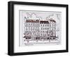 Typical Haussmann architecture along Boulevard Montparnasse, Paris, France-Richard Lawrence-Framed Photographic Print