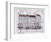 Typical Haussmann architecture along Boulevard Montparnasse, Paris, France-Richard Lawrence-Framed Photographic Print