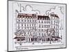 Typical Haussmann architecture along Boulevard Montparnasse, Paris, France-Richard Lawrence-Mounted Photographic Print