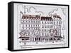 Typical Haussmann architecture along Boulevard Montparnasse, Paris, France-Richard Lawrence-Framed Stretched Canvas