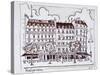 Typical Haussmann architecture along Boulevard Montparnasse, Paris, France-Richard Lawrence-Stretched Canvas