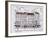 Typical Haussmann architecture along Boulevard Montparnasse, Paris, France-Richard Lawrence-Framed Photographic Print