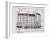 Typical Haussmann architecture along Boulevard Montparnasse, Paris, France-Richard Lawrence-Framed Photographic Print