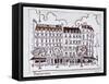 Typical Haussmann architecture along Boulevard Montparnasse, Paris, France-Richard Lawrence-Framed Stretched Canvas