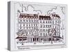 Typical Haussmann architecture along Boulevard Montparnasse, Paris, France-Richard Lawrence-Stretched Canvas