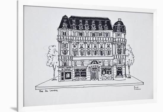 Typical Haussmann architecture on Rue du Louvre, Paris, France-Richard Lawrence-Framed Photographic Print