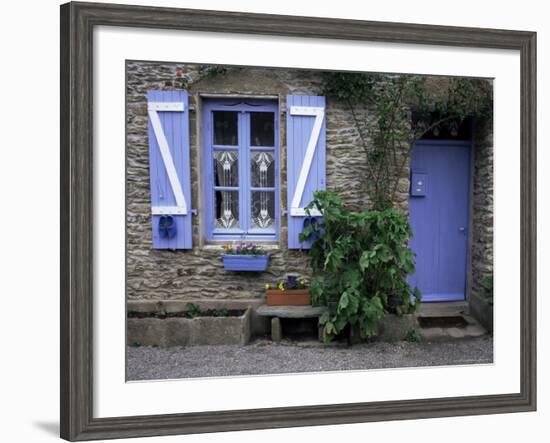 Typical House, Ile De Groix, Brittany, France-Guy Thouvenin-Framed Photographic Print