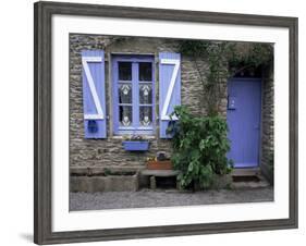 Typical House, Ile De Groix, Brittany, France-Guy Thouvenin-Framed Photographic Print