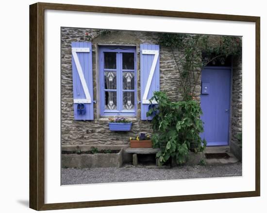 Typical House, Ile De Groix, Brittany, France-Guy Thouvenin-Framed Photographic Print