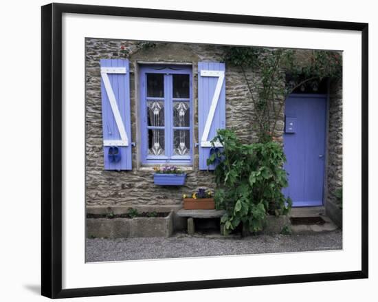 Typical House, Ile De Groix, Brittany, France-Guy Thouvenin-Framed Photographic Print