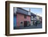 Typical houses and shops in the old alleys of Prague, Czech Republic, Europe-Roberto Moiola-Framed Photographic Print