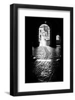 Typical Kracow Gate in Black and White-Curioso Travel Photography-Framed Photographic Print