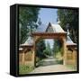 Typical Moldavian Gateway, Horaita Monastery, Moldavia, Romania-Christopher Rennie-Framed Stretched Canvas