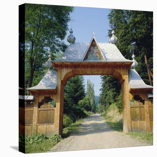 Typical Moldavian Gateway, Horaita Monastery, Moldavia, Romania-Christopher Rennie-Stretched Canvas