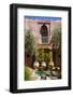 Typical Moroccan Architecture, Riad Adobe Walls, Fountain and Flower Pots, Morocco, Africa-Guy Thouvenin-Framed Photographic Print