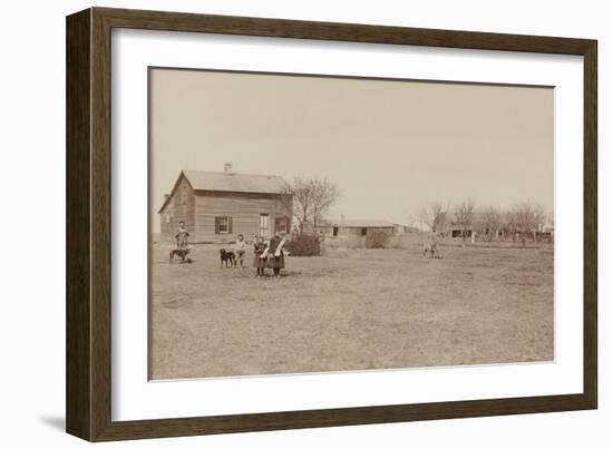 Typical Nebraska Farm 1890-null-Framed Art Print