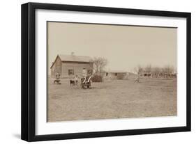 Typical Nebraska Farm 1890-null-Framed Art Print