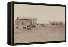 Typical Nebraska Farm 1890-null-Framed Stretched Canvas