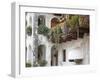 Typical old town houses dating back to the middle ages, in the Dolomites, Italy.-Martin Zwick-Framed Photographic Print