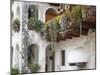 Typical old town houses dating back to the middle ages, in the Dolomites, Italy.-Martin Zwick-Mounted Photographic Print