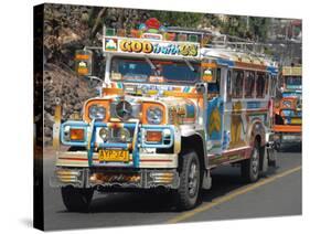 Typical Painted Jeepney (Local Bus), Baguio, Cordillera, Luzon, Philippines, Southeast Asia, Asia-null-Stretched Canvas