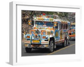 Typical Painted Jeepney (Local Bus), Baguio, Cordillera, Luzon, Philippines, Southeast Asia, Asia-null-Framed Photographic Print