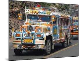 Typical Painted Jeepney (Local Bus), Baguio, Cordillera, Luzon, Philippines, Southeast Asia, Asia-null-Mounted Photographic Print