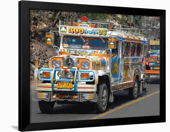 Typical Painted Jeepney (Local Bus), Baguio, Cordillera, Luzon, Philippines, Southeast Asia, Asia-null-Framed Photographic Print