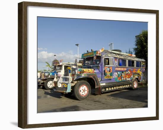 Typical Painted Jeepney (Local Bus), Urdaneta, Northern Luzon, Philippines, Southeast Asia, Asia-null-Framed Photographic Print