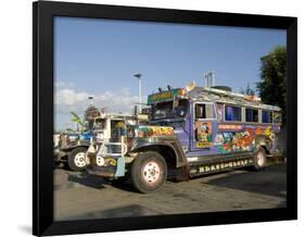 Typical Painted Jeepney (Local Bus), Urdaneta, Northern Luzon, Philippines, Southeast Asia, Asia-null-Framed Photographic Print