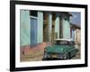 Typical Paved Street with Colourful Houses and Old American Car, Trinidad, Cuba, West Indies-Eitan Simanor-Framed Photographic Print