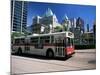 Typical Red and White Bus, Robson Square, Vancouver, British Columbia, Canada-Ruth Tomlinson-Mounted Photographic Print