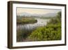 Typical Sardinian Landscape, Water Pond and Mountains in the Background, Costa Degli Oleandri-Guy Thouvenin-Framed Photographic Print