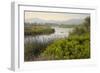 Typical Sardinian Landscape, Water Pond and Mountains in the Background, Costa Degli Oleandri-Guy Thouvenin-Framed Photographic Print