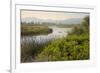 Typical Sardinian Landscape, Water Pond and Mountains in the Background, Costa Degli Oleandri-Guy Thouvenin-Framed Photographic Print