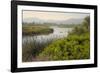 Typical Sardinian Landscape, Water Pond and Mountains in the Background, Costa Degli Oleandri-Guy Thouvenin-Framed Photographic Print