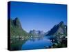 Typical Scenery, Mountains and Sea, Reine, Lofoten Islands, Norway-Steve Vidler-Stretched Canvas