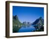 Typical Scenery, Mountains and Sea, Reine, Lofoten Islands, Norway-Steve Vidler-Framed Photographic Print