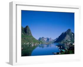 Typical Scenery, Mountains and Sea, Reine, Lofoten Islands, Norway-Steve Vidler-Framed Photographic Print