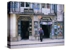 Typical Shop Fronts in the City Centre, Lisbon, Portugal, Europe-Gavin Hellier-Stretched Canvas