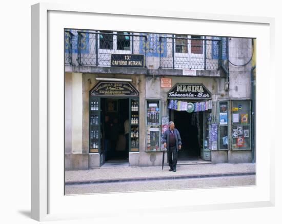 Typical Shop Fronts in the City Centre, Lisbon, Portugal, Europe-Gavin Hellier-Framed Photographic Print