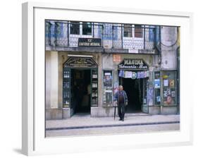 Typical Shop Fronts in the City Centre, Lisbon, Portugal, Europe-Gavin Hellier-Framed Photographic Print