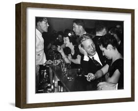 Typical Small Town Bar Scene During a Benevolent and Protective Order of Elks Party-George Strock-Framed Photographic Print