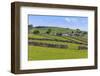 Typical Spring Landscape of Village, Cattle, Fields, Dry Stone Walls and Hills, May-Eleanor Scriven-Framed Photographic Print