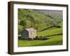 Typical Stone Barns Near Keld in Swaledale, Yorkshire Dales National Park, Yorkshire, England-John Woodworth-Framed Photographic Print